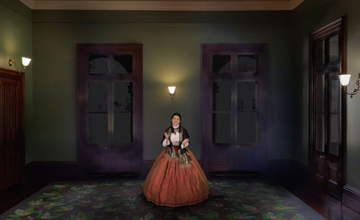 Final composited AR story scene inside Old Government House.